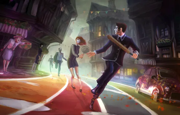 Картинка Девушка, Game, We Happy Few, Compulsion Games, TheVideoGamegallery.com