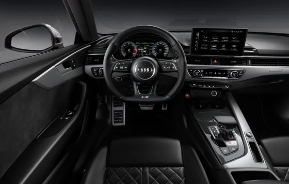 Audi, TDI, руль, салон, Coupe, Audi S5, 2020