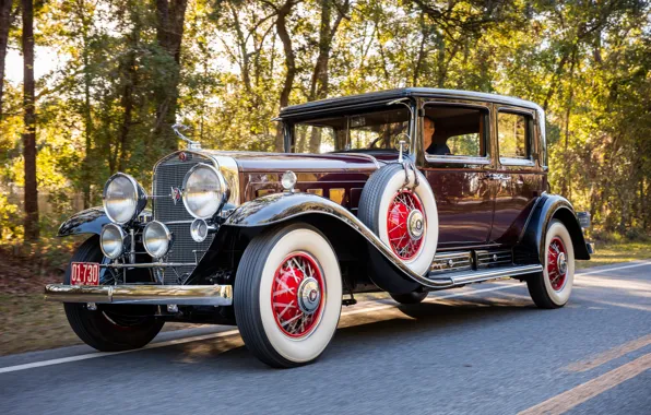 Cadillac, Дорога, Колеса, Спицы, Classic, Хром, Classic car, 1930