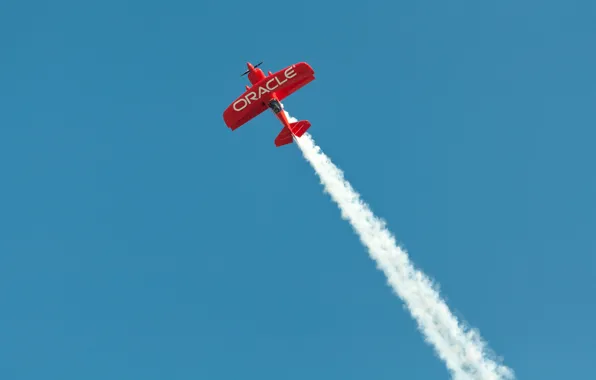 Картинка красный, дым, Самолет, red, smoke, airplane, оракул, oracle