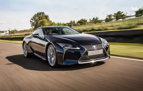 Дорога, отражение, фон, скорость, размытие, Lexus, лексус, 500h