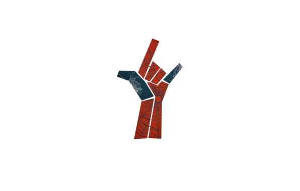 Картинка рука, минимализм, Spider-Man, Человек-Паук