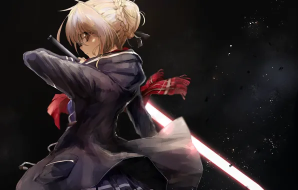 Девушка, аниме, арт, мечь, Fate Grand Order, Судьба великая кампания