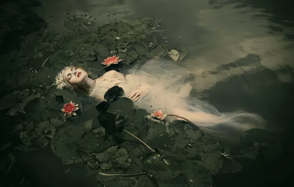 Картинка девушка, в воде, Ophelia