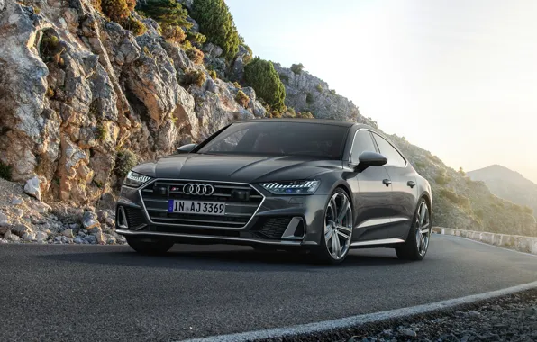 Audi, Audi A7, на дороге, 2019, S7 Sportback