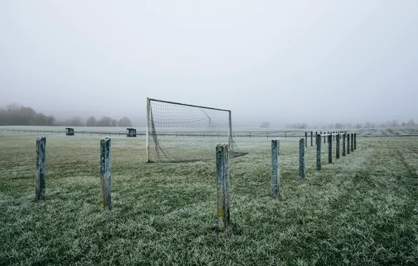 Картинка поле, футбол, ворота