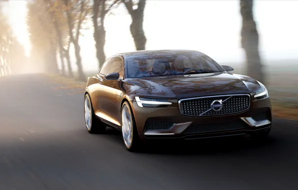 Дорога, туман, скорость, Volvo