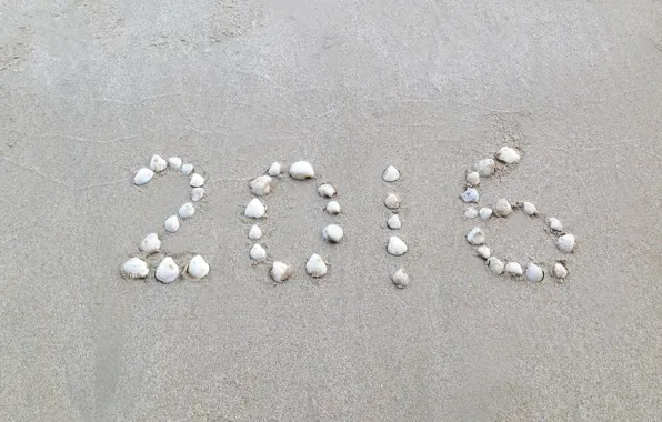 Песок, пляж, камни, Новый Год, beach, sand, 2016