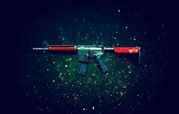 Картинка Counter-Strike: Global Offensive, CS:GO, Bullet Rain, дождь из пуль, М4А4