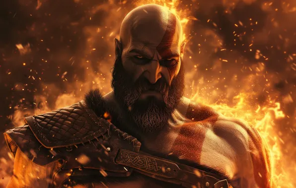 God of war, kratos, sony, blow, man, cool, viking, spartan