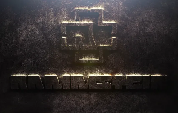 Группа, лого, Rammstein, железо