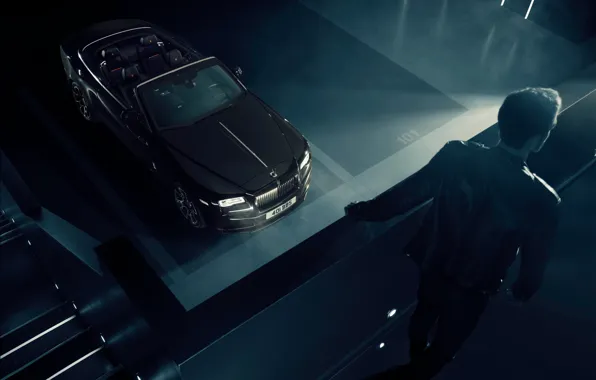 Car, Rolls Royce, man, Rolls Royce Dawn Black Badge