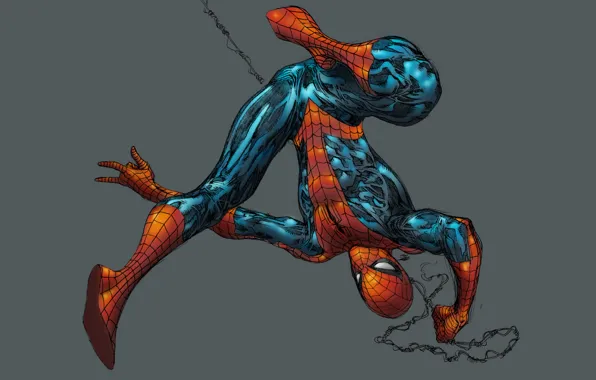 Картинка серый фон, Marvel Comics, Spider-Man, Человек-Паук