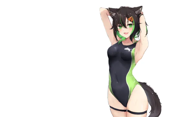 Girl, hot, sexy, neko, anime, cat, pretty, kitty