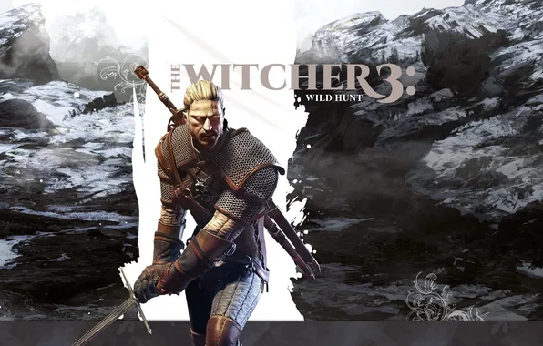 Картинка меч, борода, Геральт из Ривии, Geralt z Rivii, CD Projekt RED, The Witcher 3: Wild …