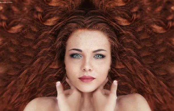 Картинка woman, beautiful, hair, floor