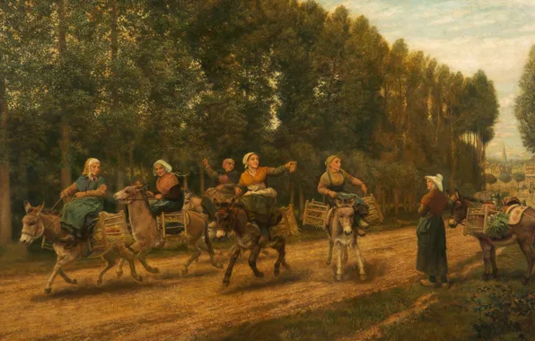 Картинка 1876, Артур Хьюз, Ленивая торговка