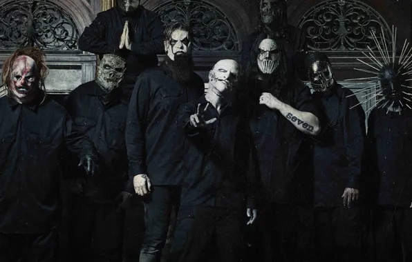 Картинка Slipknot, Nu metal, Groove, Corey Taylor, Sid Wilson, Chris Fehn, Craig Jones, Shawn Crahan