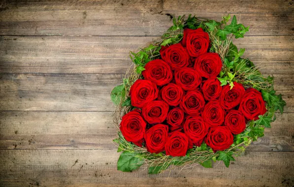 Картинка любовь, цветы, сердце, розы, red, love, heart, flowers