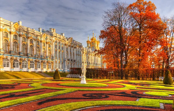 Картинка Ed Gordeev, осенний парк, Царское Село, Екатерининский дворец