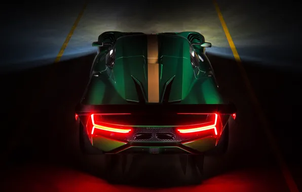 Фары, суперкар, вид сзади, 2019, Brabham, BT62