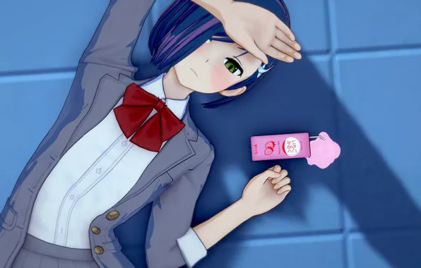 Девочка, Ичиго, Darling In The Frankxx, клубничное молоко