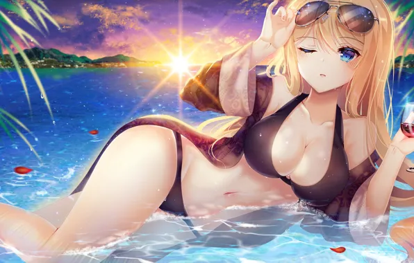 Картинка море, купальник, лето, девушка, жара