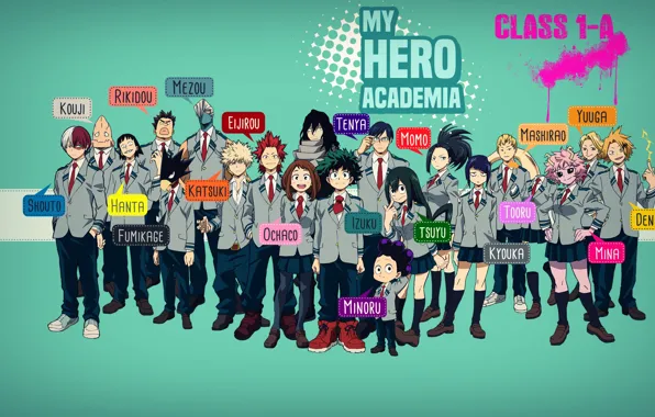 Аниме, арт, герои, Boku no Hero Academia, Моя геройская академия
