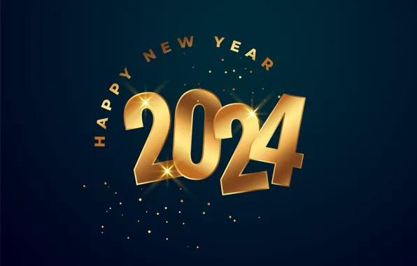 Цифры, Новый год, дата, композиция, 2024, Новый 2024 год