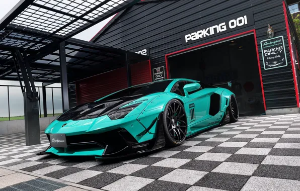 Lamborghini, Front, Side, Aventador, Wheels, Liberty Walk, LB Works, Liberty Walk Lamborghini Aventador