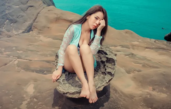 Картинка взгляд, девушка, азиатка