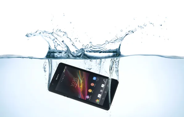 Sony, water, xperia, mobile