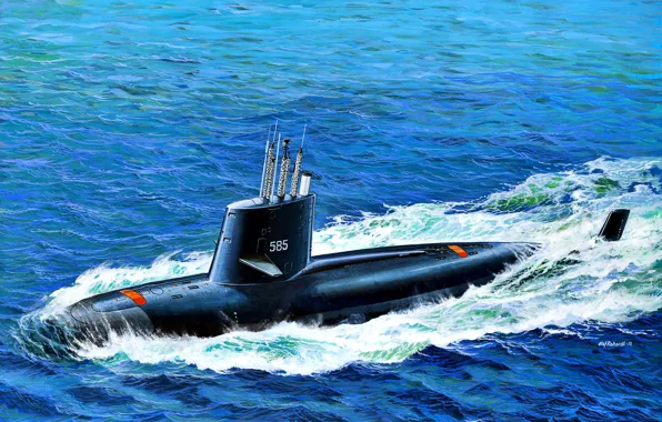 USA, US Navy, подводная лодка атомная торпедная, SSN-585, Skipjack class