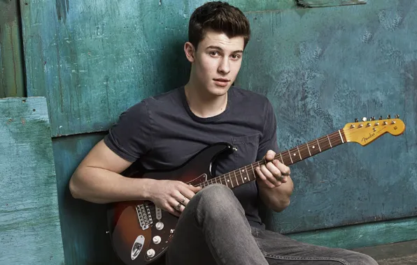 Гитара, парень, Seventeen, Shawn Mendes