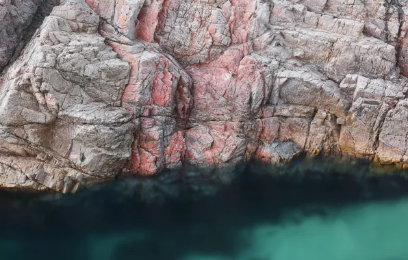 Вода, скала, камни, дно