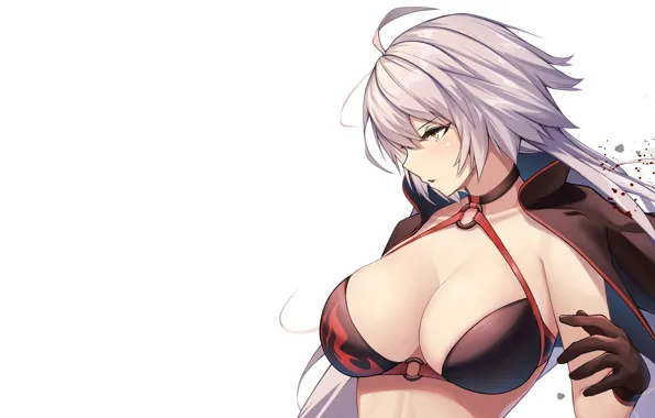Girl, sexy, cleavage, boobs, anime, beautiful, short hair, pretty