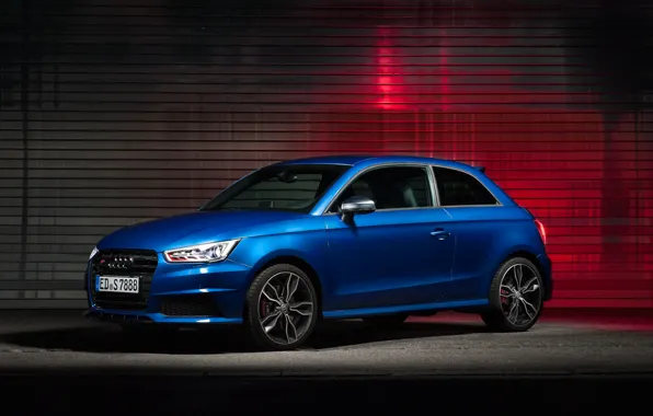 Audi, синяя, blue