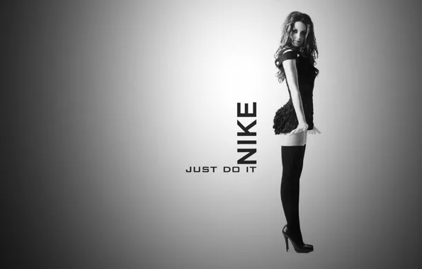Девушка, чулки, nike