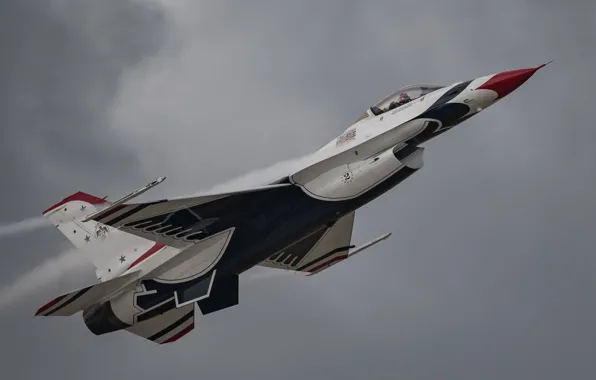 Истребитель, F-16, Fighting Falcon, Thunderbird