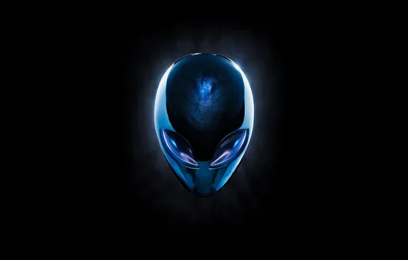 Синий, голова, Alien, blue, Alienware, Head, Dell