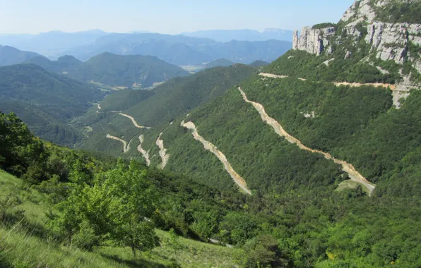 Street, serpentine, col de rousset, bikers praradise