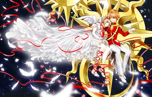 Арт, пара, двое, kinomoto sakura, card captor sakura, li syaoran