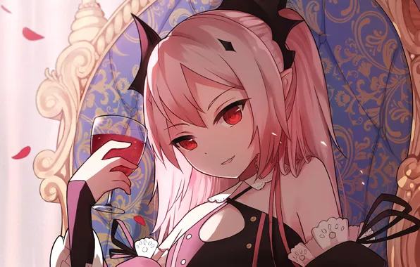 Девушка, кровь, бокал, вампир, Owari no Seraph, Последний серафим