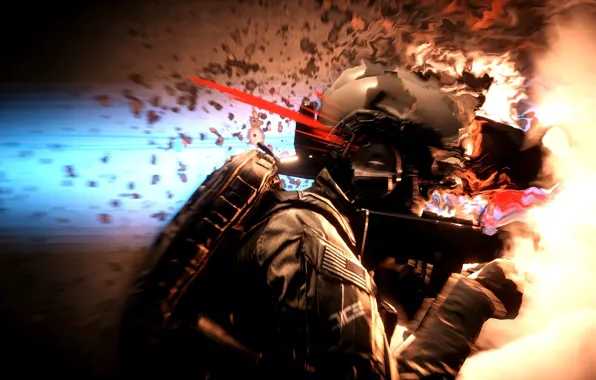 Gun, game, soldier, weapon, Battlefield, shotgun, helmet, uniform