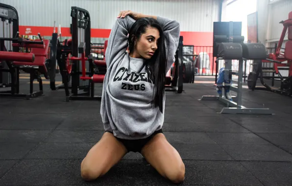 Картинка girl, pose, fiitness, brunette