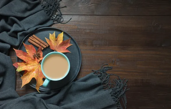 Картинка осень, кофе, чашка