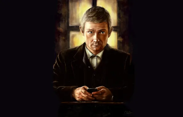 Картинка Мартин Фриман, Sherlock, Sherlock BBC, Sherlock Holmes, Джон Ватсон, by andycwhite