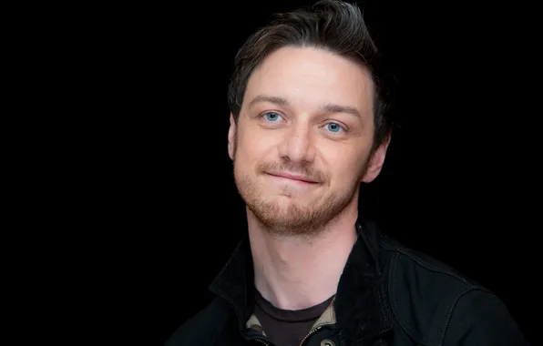 Портрет, черный фон, актёр, James McAvoy, Джеймс Макэвой