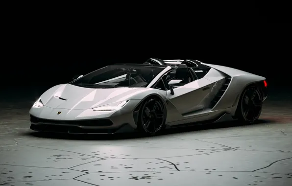 Авто, Lamborghini, Белый, Машина, Суперкар, Рендеринг, Спорткар, Lamborghini Centenario