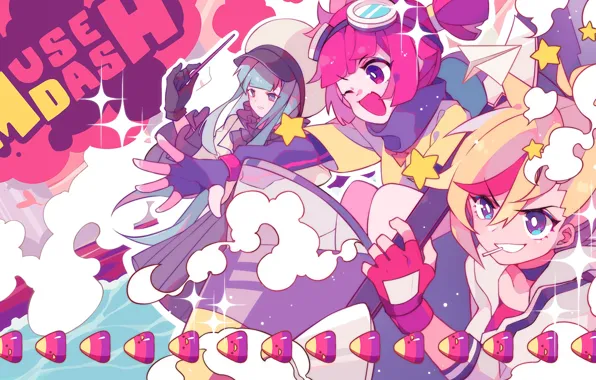 Девочки, арт, Muse Dash